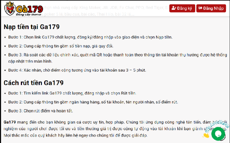 Trang chủ đá gà 179 có nội dung chất lượng, hữu ích cho kê thủ
