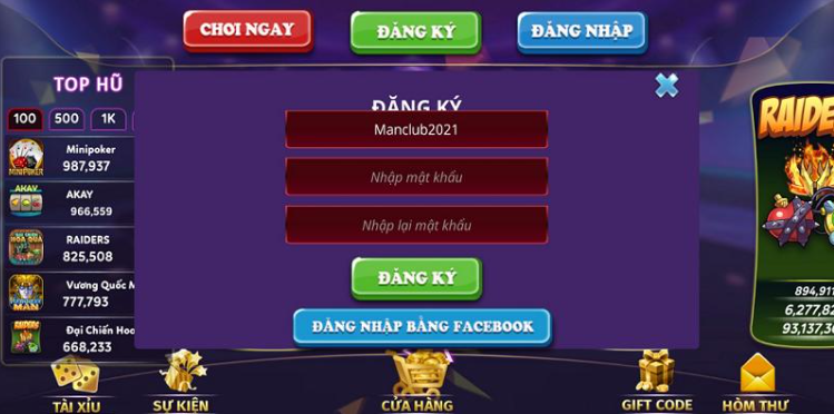 Hướng dẫn cách đăng ký tài khoản Man Club Hướng dẫn cách đăng ký tài khoản Man Club
