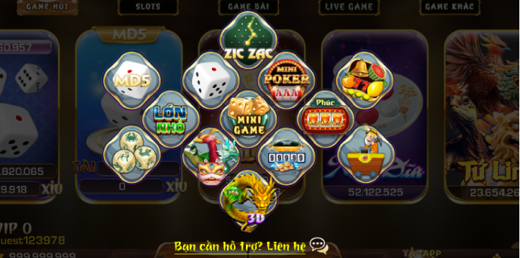 Cổng mini game tại nền tảng trực tuyến.