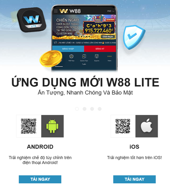 Đăng nhập W88 trên ứng dụng